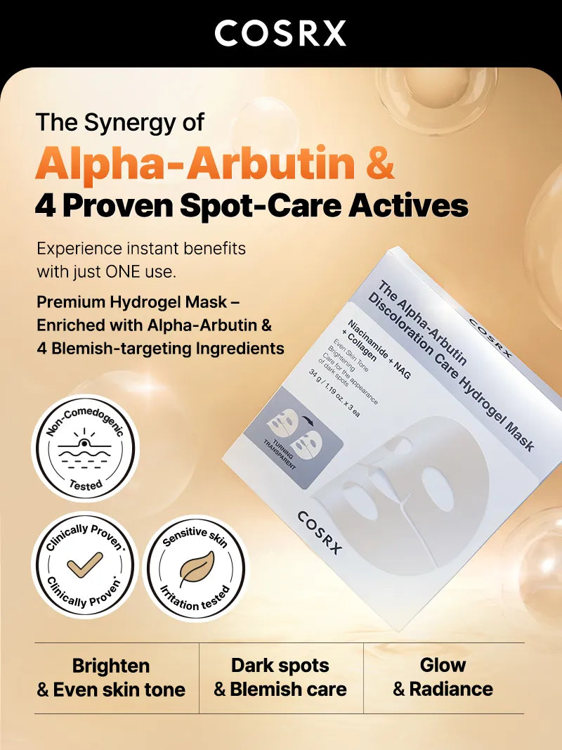 COSRX The Alpha-Arbutin Discoloration Care Hydrogel Mask - Image 3